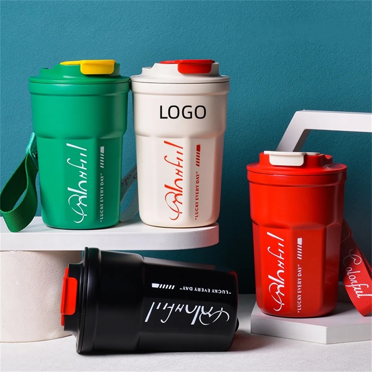 13.5oz Insulated Coffee Cup with Leakproof Lid 3