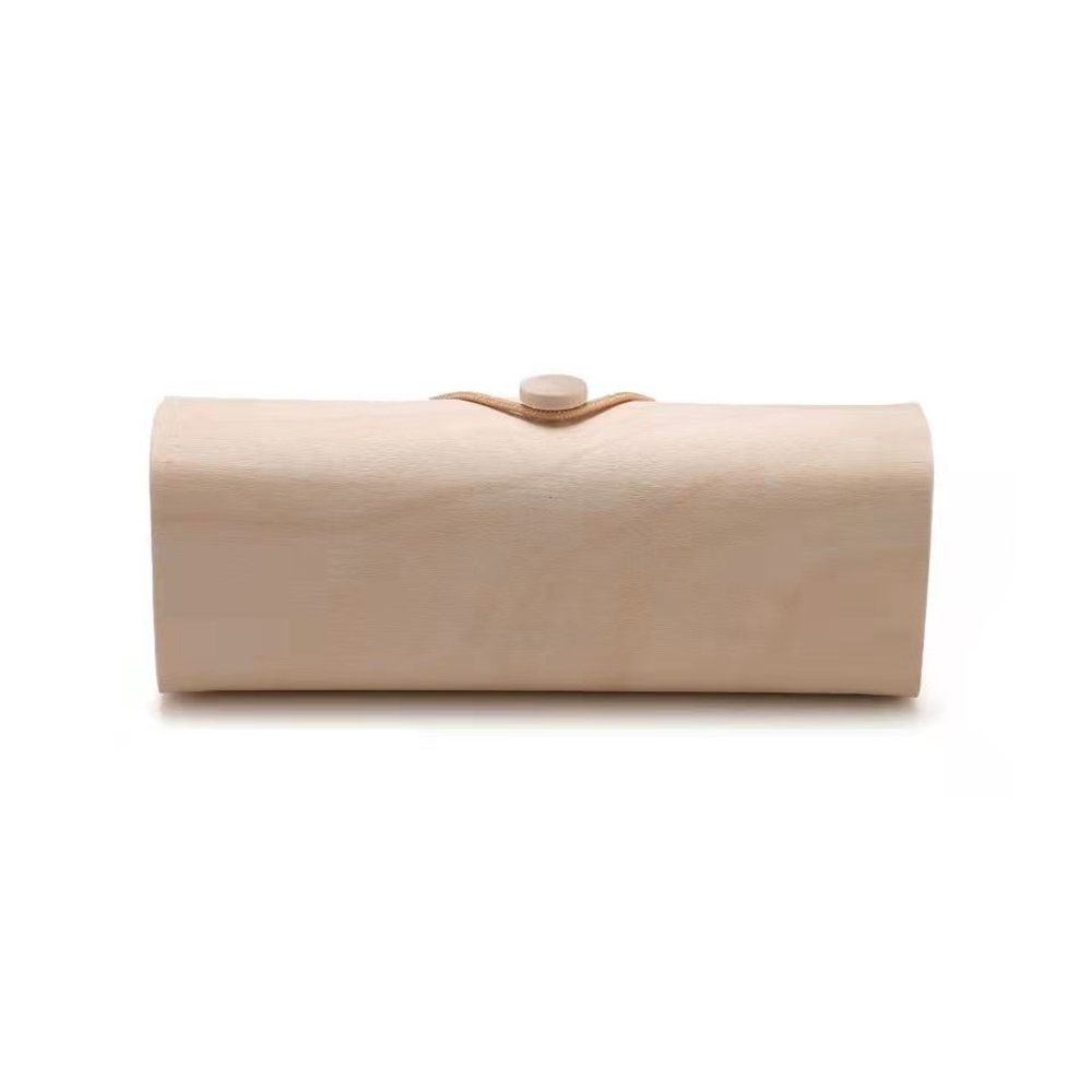 Natural Folding Wood Sunglasses Case With Button 4