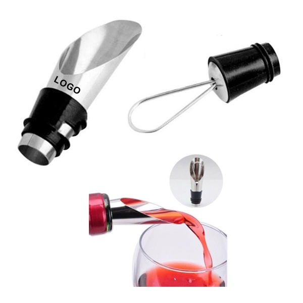 Wine And Beverage Pourer With Stopper 1
