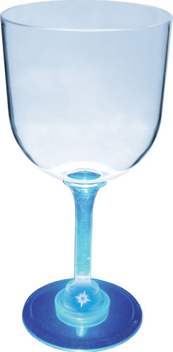 14oz Light Up Standard Stem Plastic Wine Goblet 17