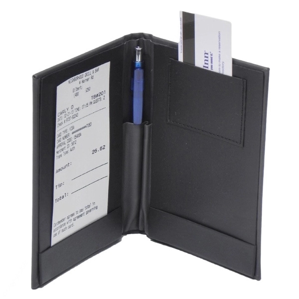8-1/2" x 5" Leather Guest Check Presenters + 3 Pockets 2