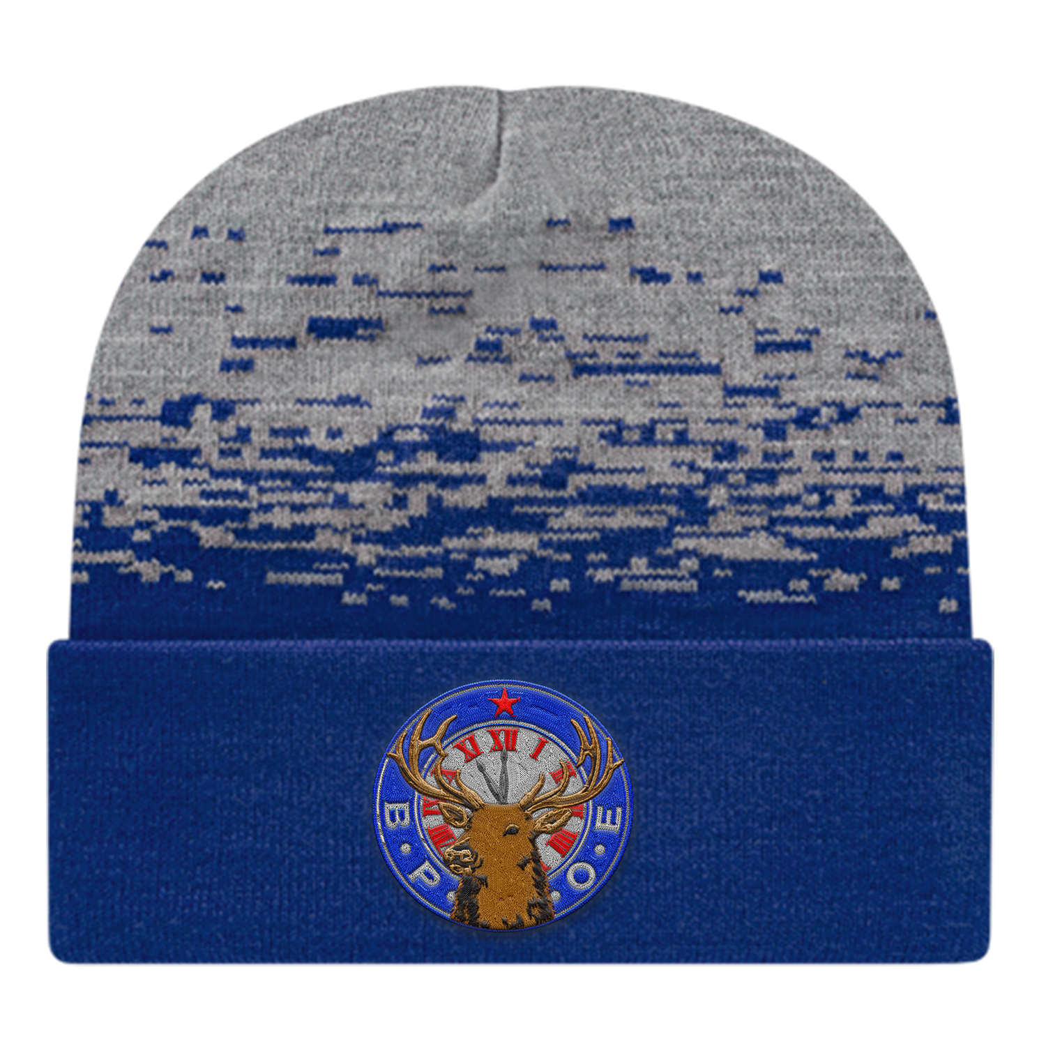 C A Static Pattern Knit Cap With Cuff 28