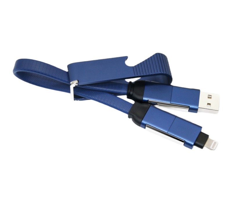 4-in-1 Bottle Opener Keychain Charging Cable 2