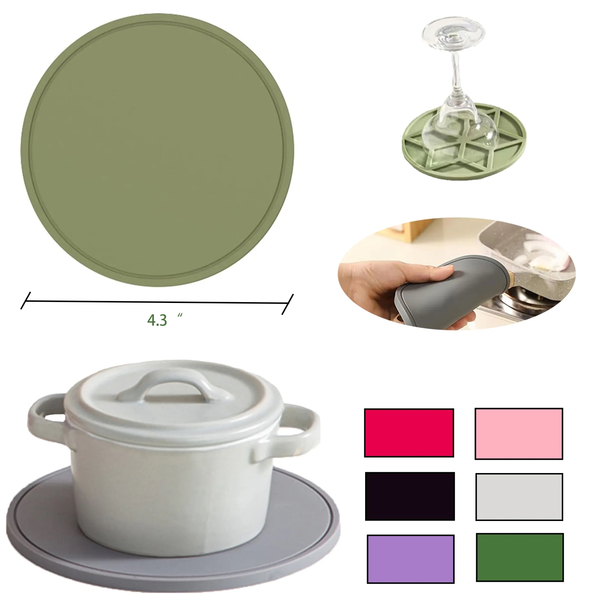 Silicone Temperature Resistant Round Heat Insulation Pad