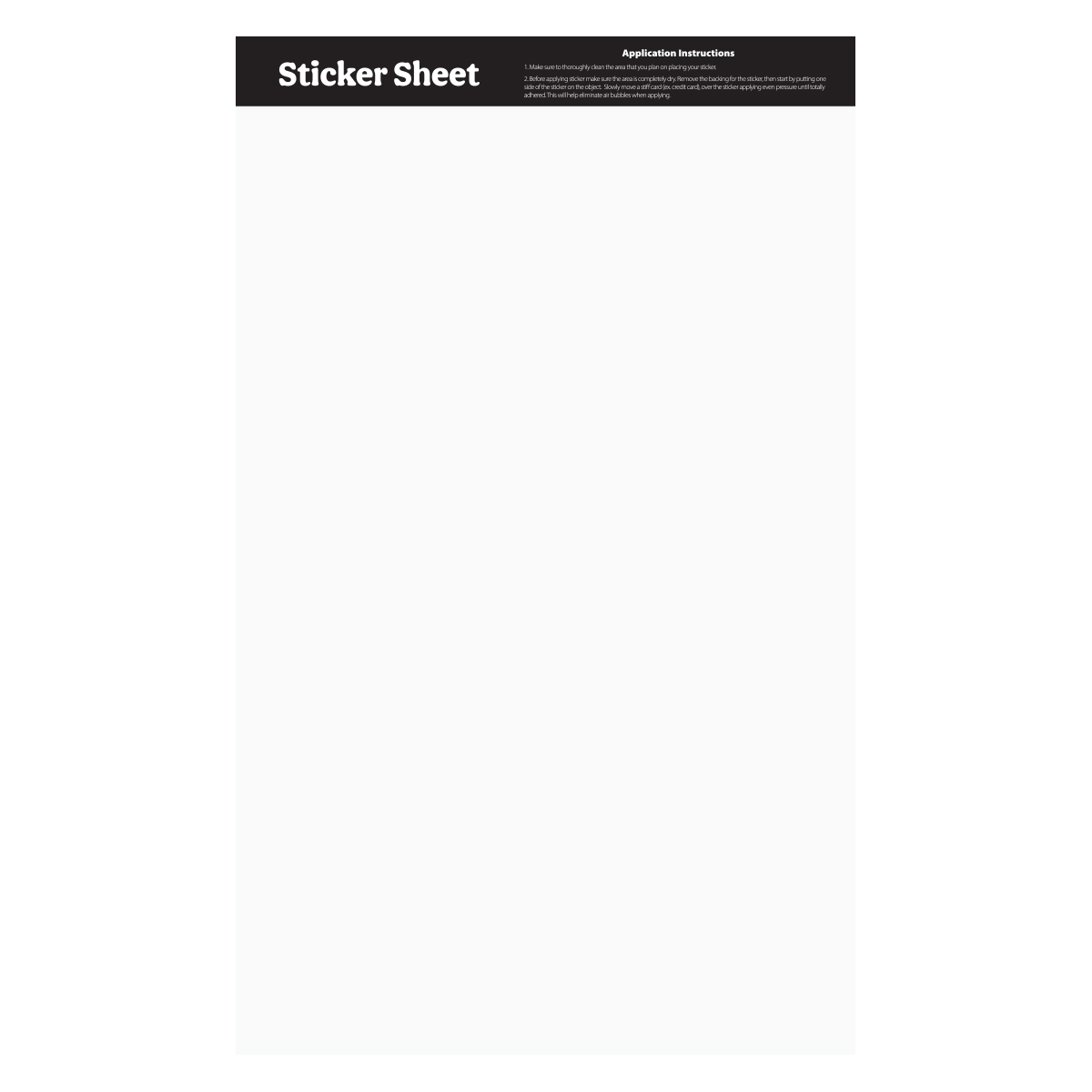 Ultra Removable Sticker Sheet 11.5" x 7" Custom Shapes 2