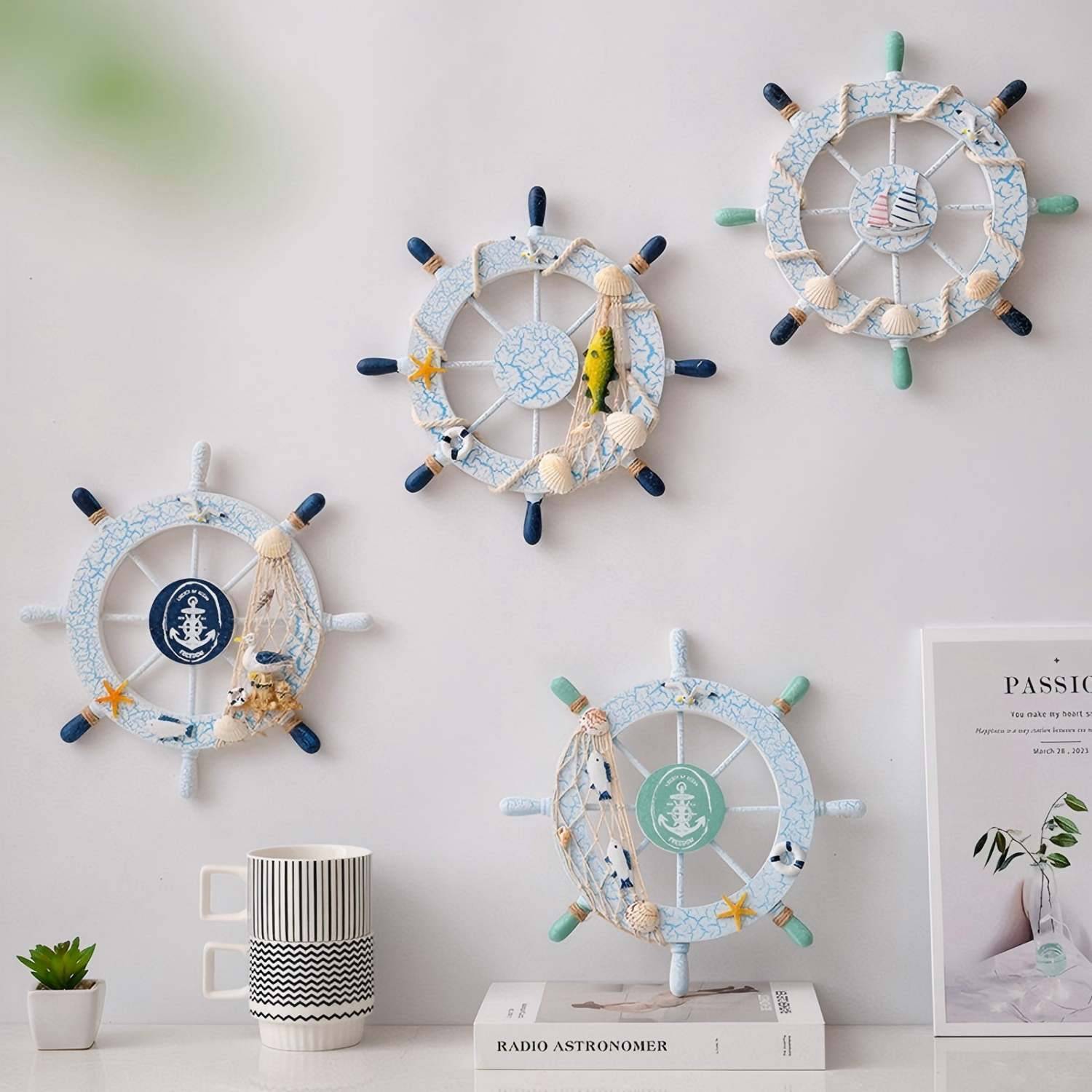 Wooden Nautical Ship Wheel Wall Decoration 9