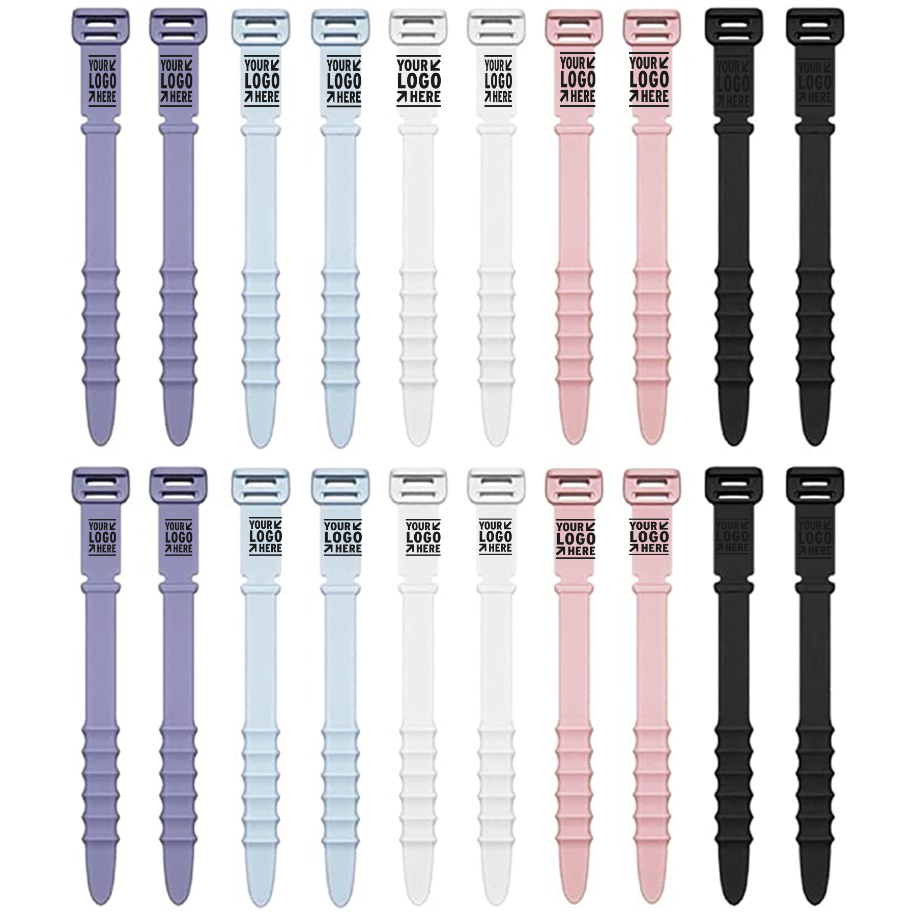 4.5 Cord Tie Reusable Silicone Zip Tie 1