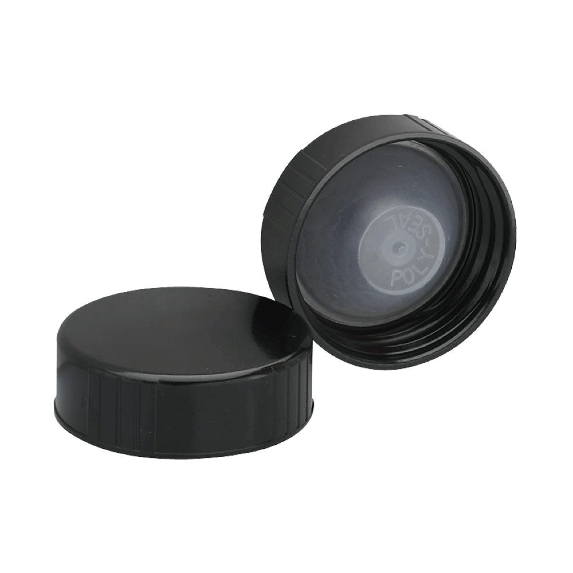 Black Plastic Ployseal Lids for 32 oz Boston Rounds