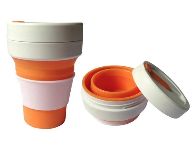 12 oz Silicone Folding Reusable Coffee Cup 4