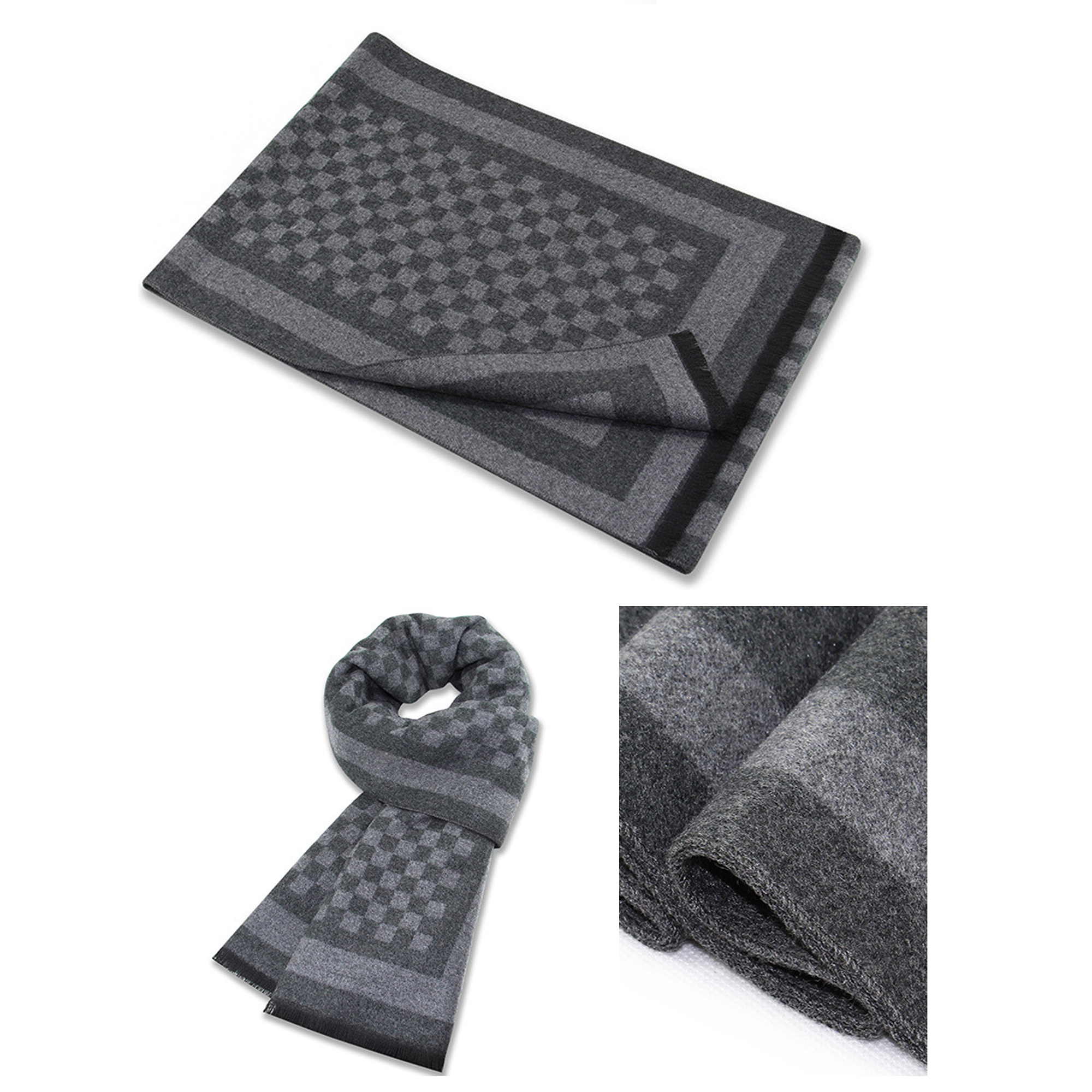 Wool Blend Plaid Scarf 4