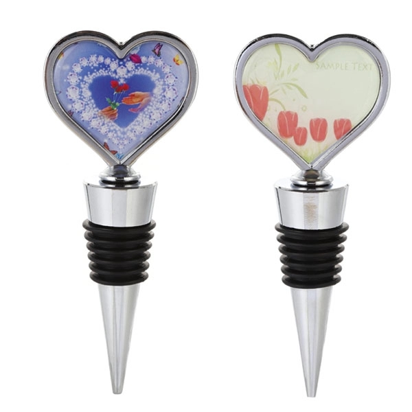 Metal Heart Shaped Wine Bottle Stopper 4