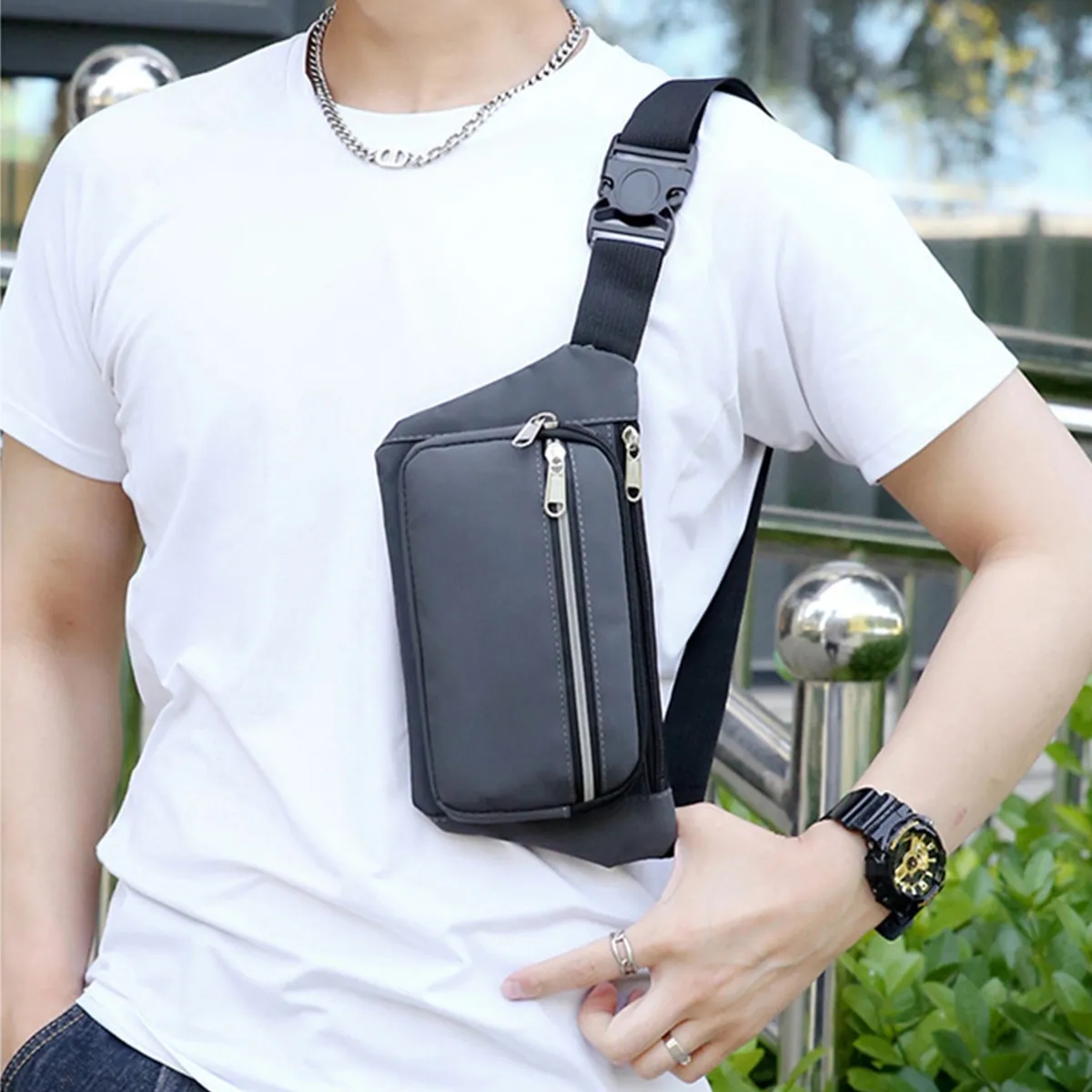Unisex Sporty Large Capacity Waist Fanny Bag 2