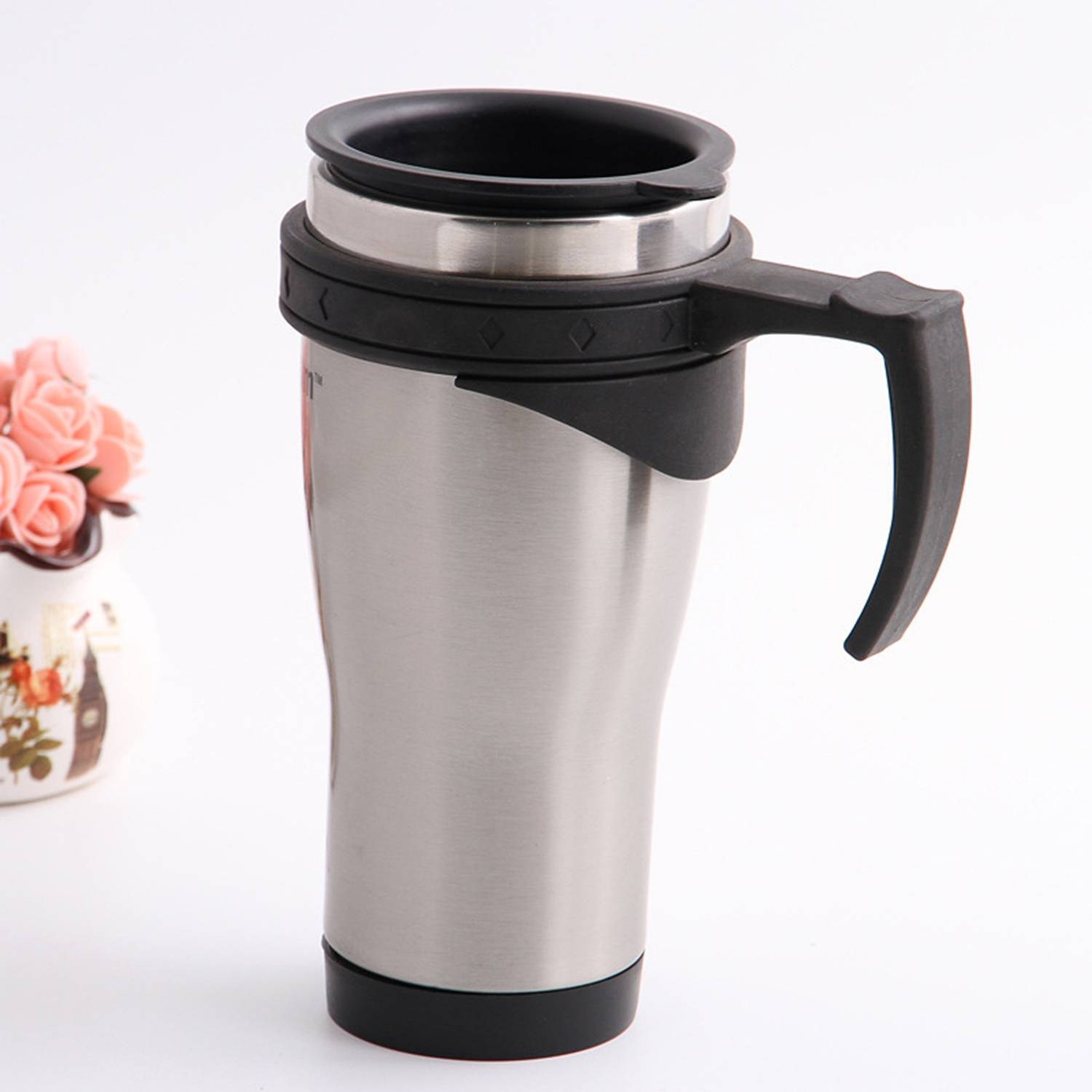 Double Wall Tumbler with Lid Insulated Stainless Steel Cup 6