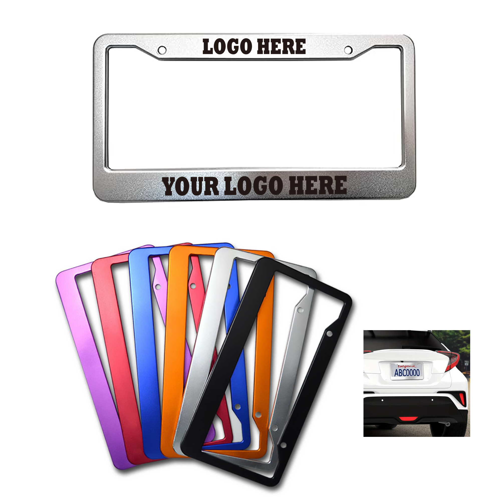 Aluminum Cars License Plate Frames With Screws Accessories 3