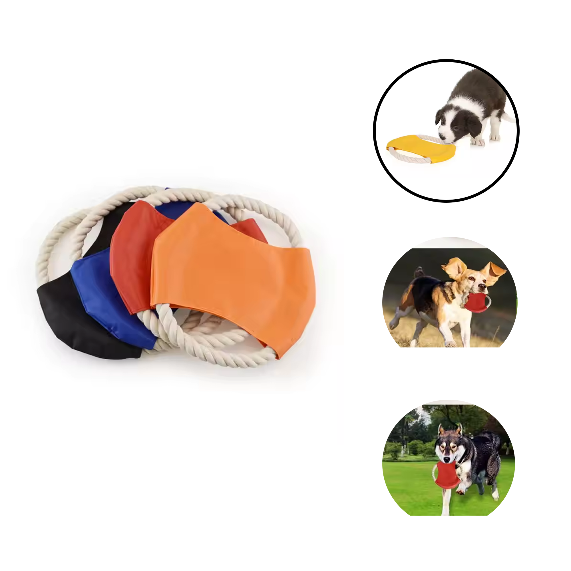 Cotton Rope Pet Flying Disc Toy 5