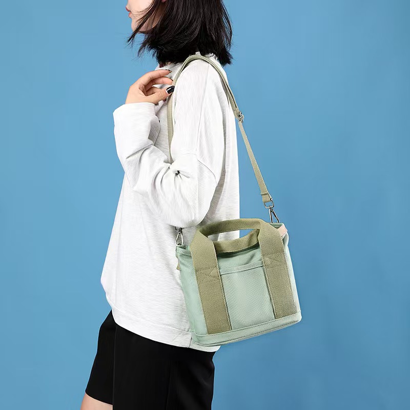 Versatile Canvas Tote Bag With Shoulder Strap For Teenager & College 12