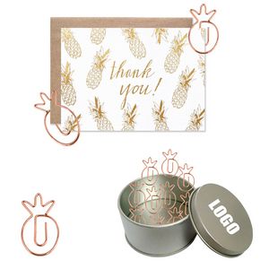 Pineapple Shaped Paper Clips in Tin Box 8