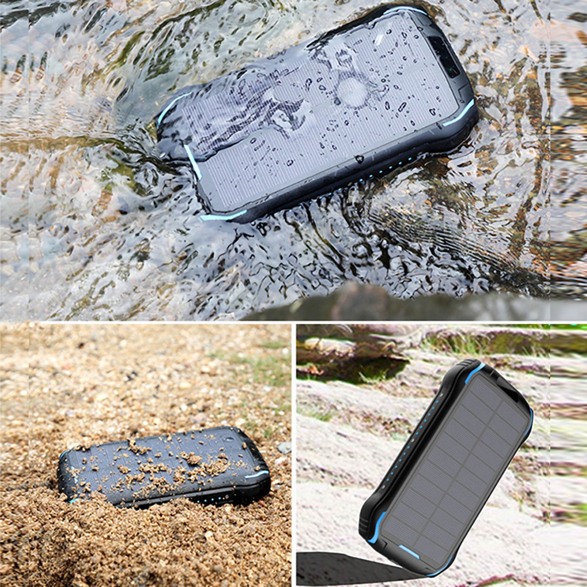 20000mAh Solar Power Bank w/LED Flashlight 5