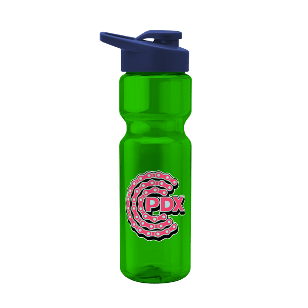 Blazer 28oz Transparent Bike Bottle w/Drink-thru Lid 307