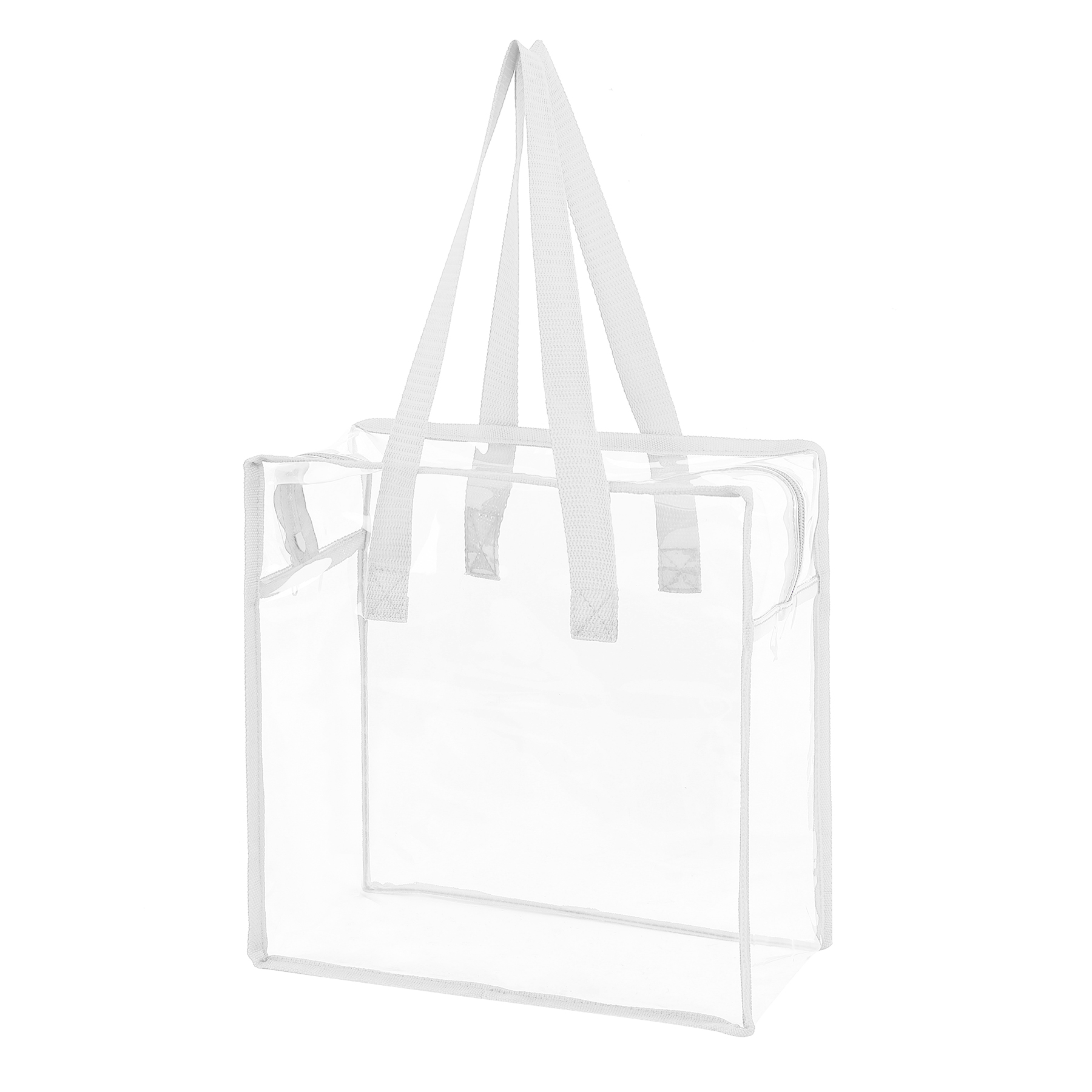 Clear Vinyl Stadium Compliant Zippered Tote Bag 3