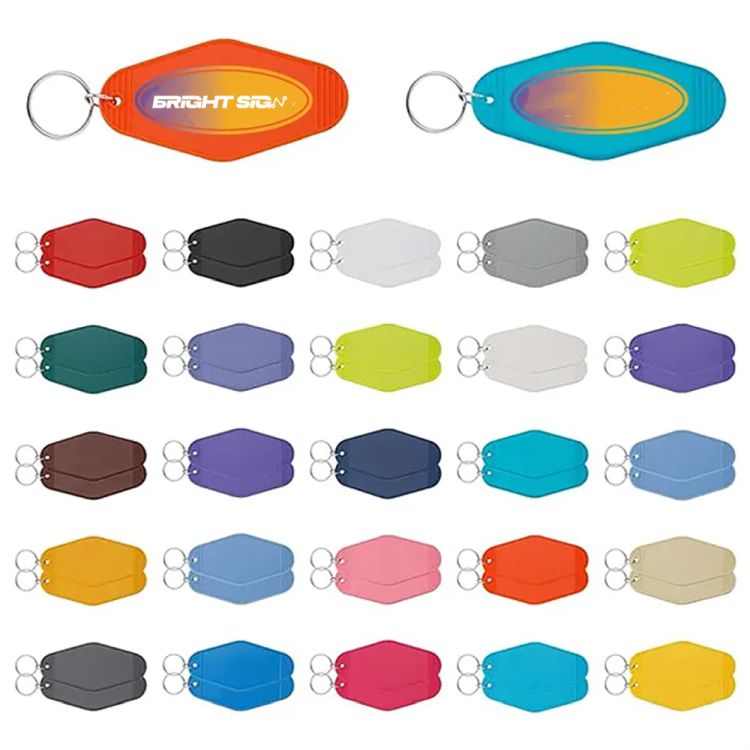 Vintage-Style Sublimation Plastic Keychain 2