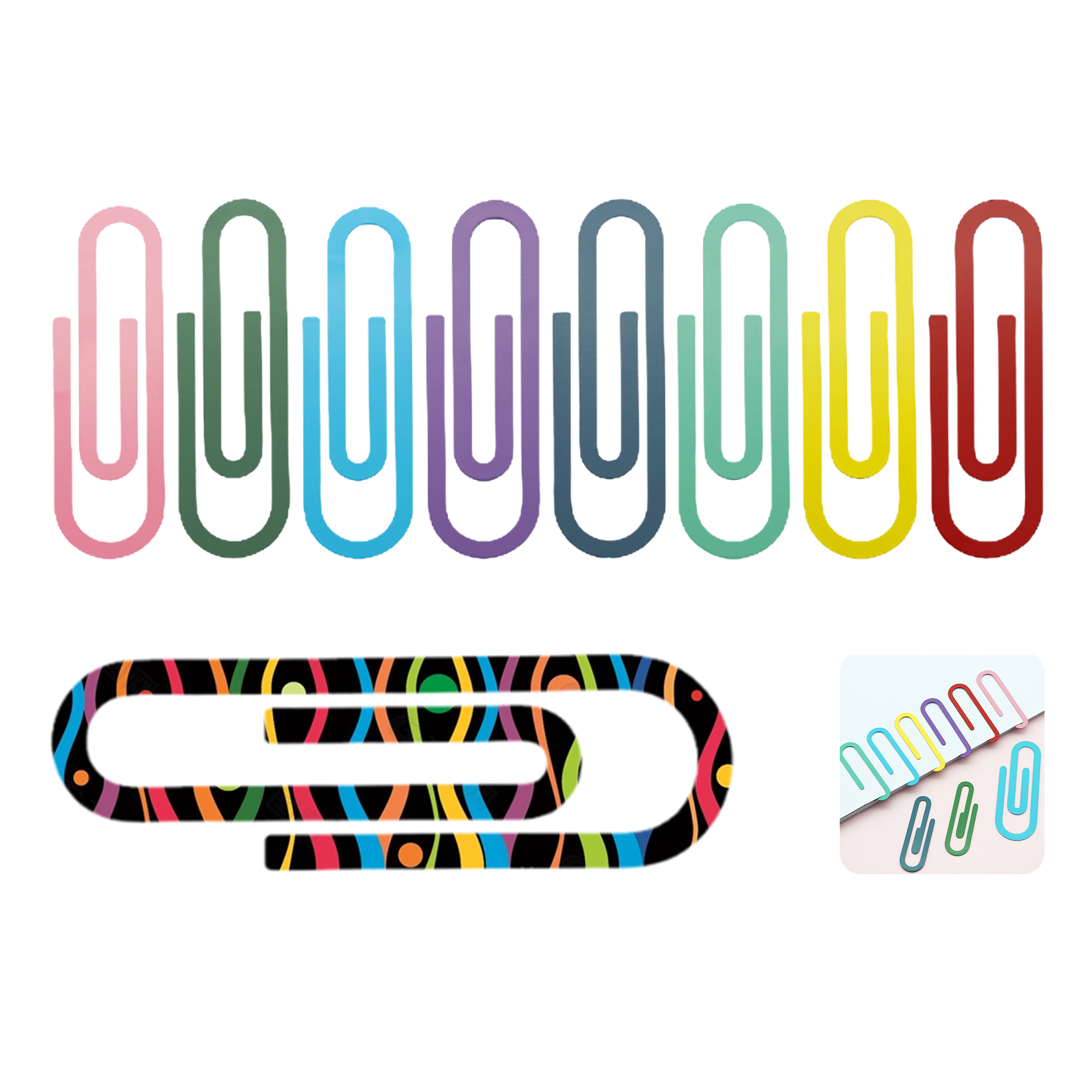 Patterned Metal Clip Bookmarks 2