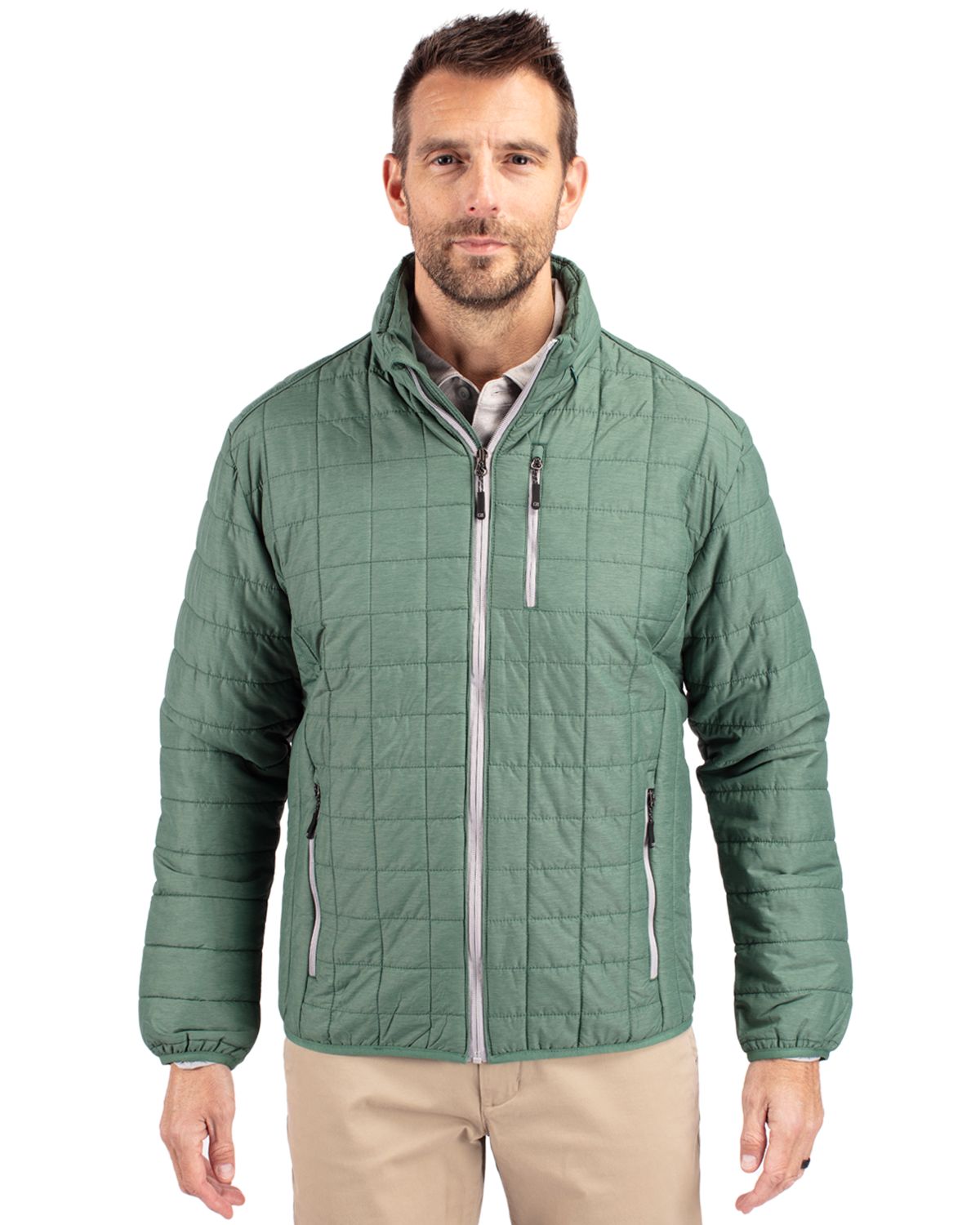 Rainier PrimaLoft Mens Eco Insulated Full Zip Puffer Jacket