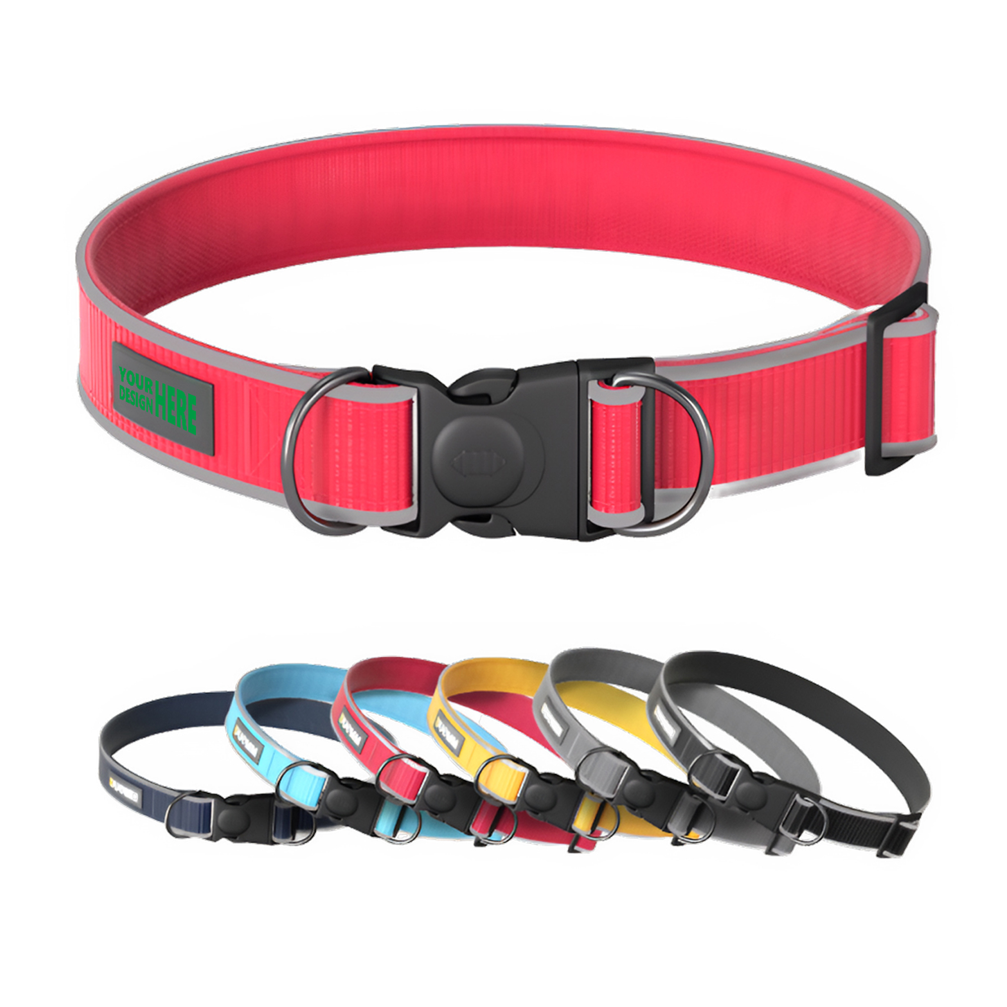 MOQ 50 Anti-Escape Reflective Dog Collar with Adjustable Strap 2