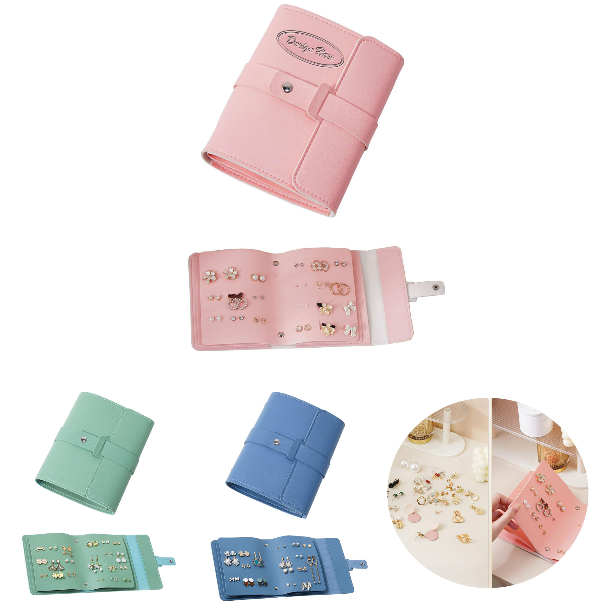 PU Leather Jewelry Organizer Roll for Necklaces 2