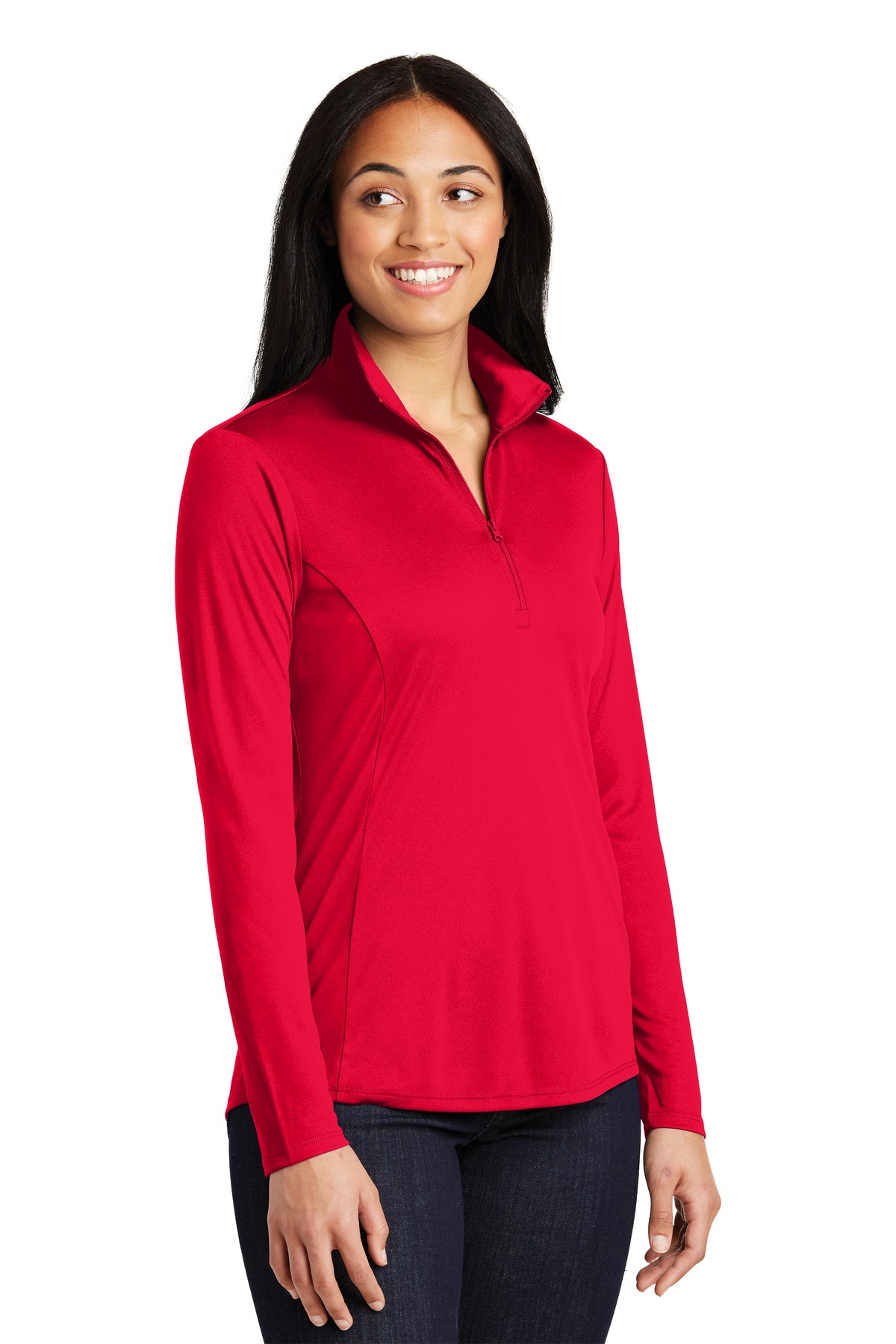 Sport-Tek Women's PosiCharge Competitor 1/4-Zip Pullover. LST357, custom hoodie or sweatshirt with logo imprint 57