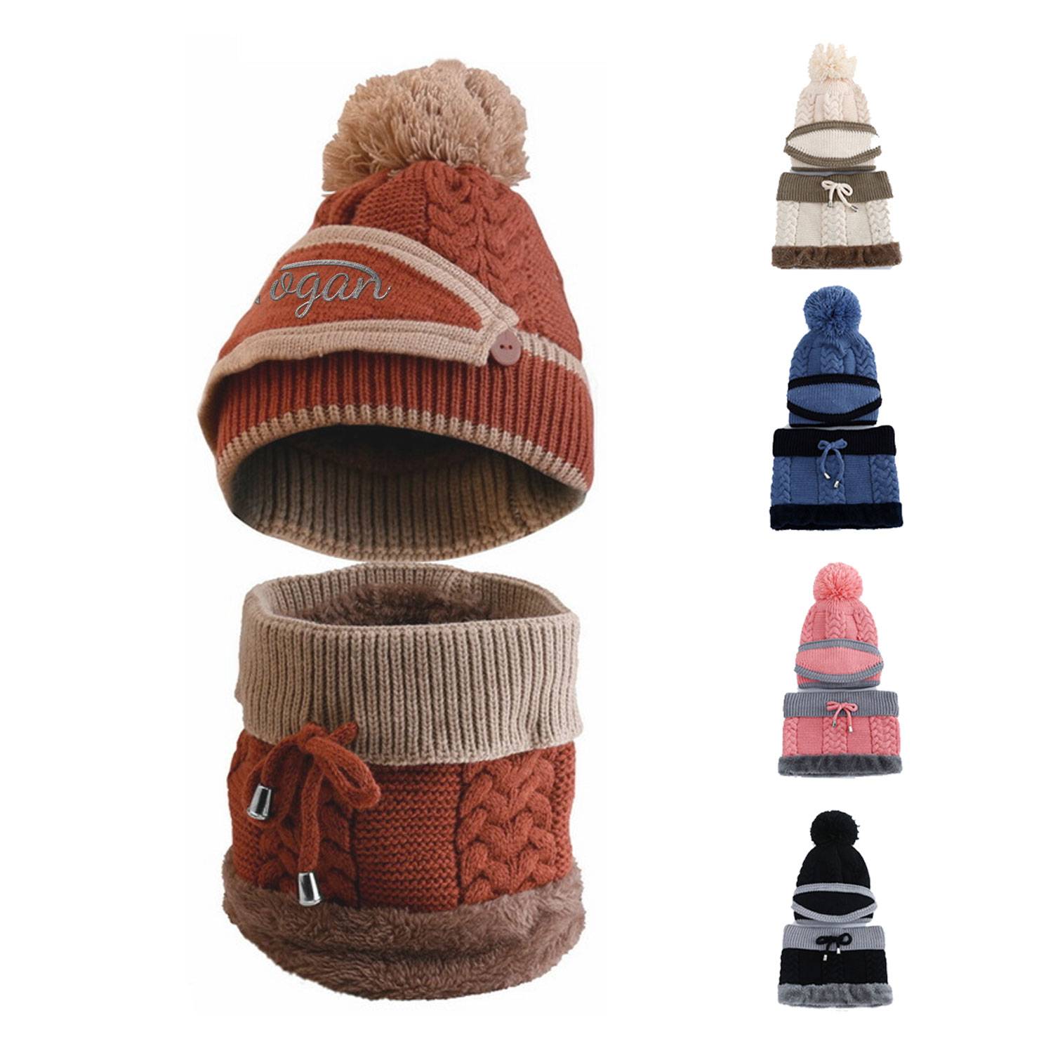 Beanie Hat Scarf and Mask Set 7