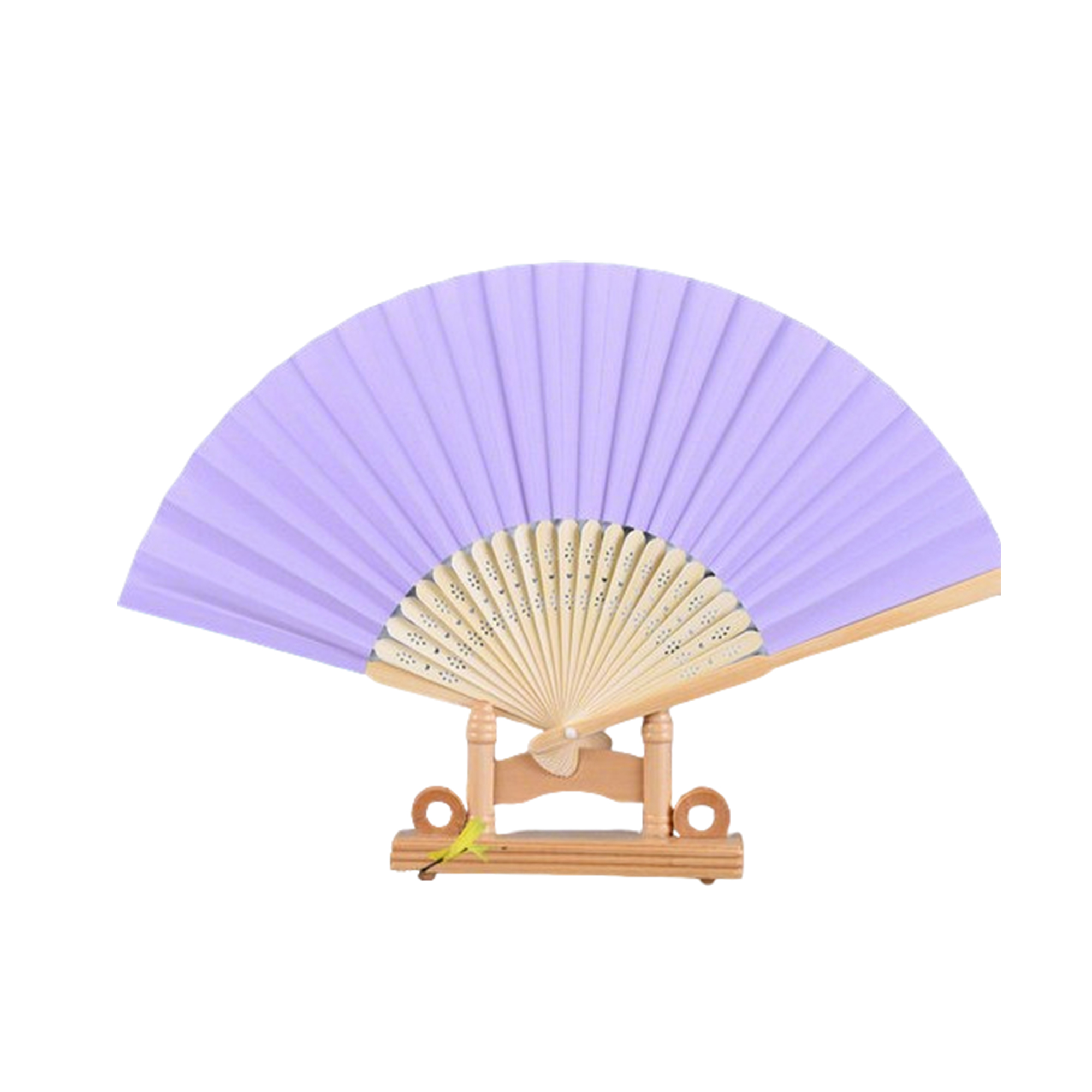 Bamboo Folding Handheld Paper Fan 8.2" x 15" 13