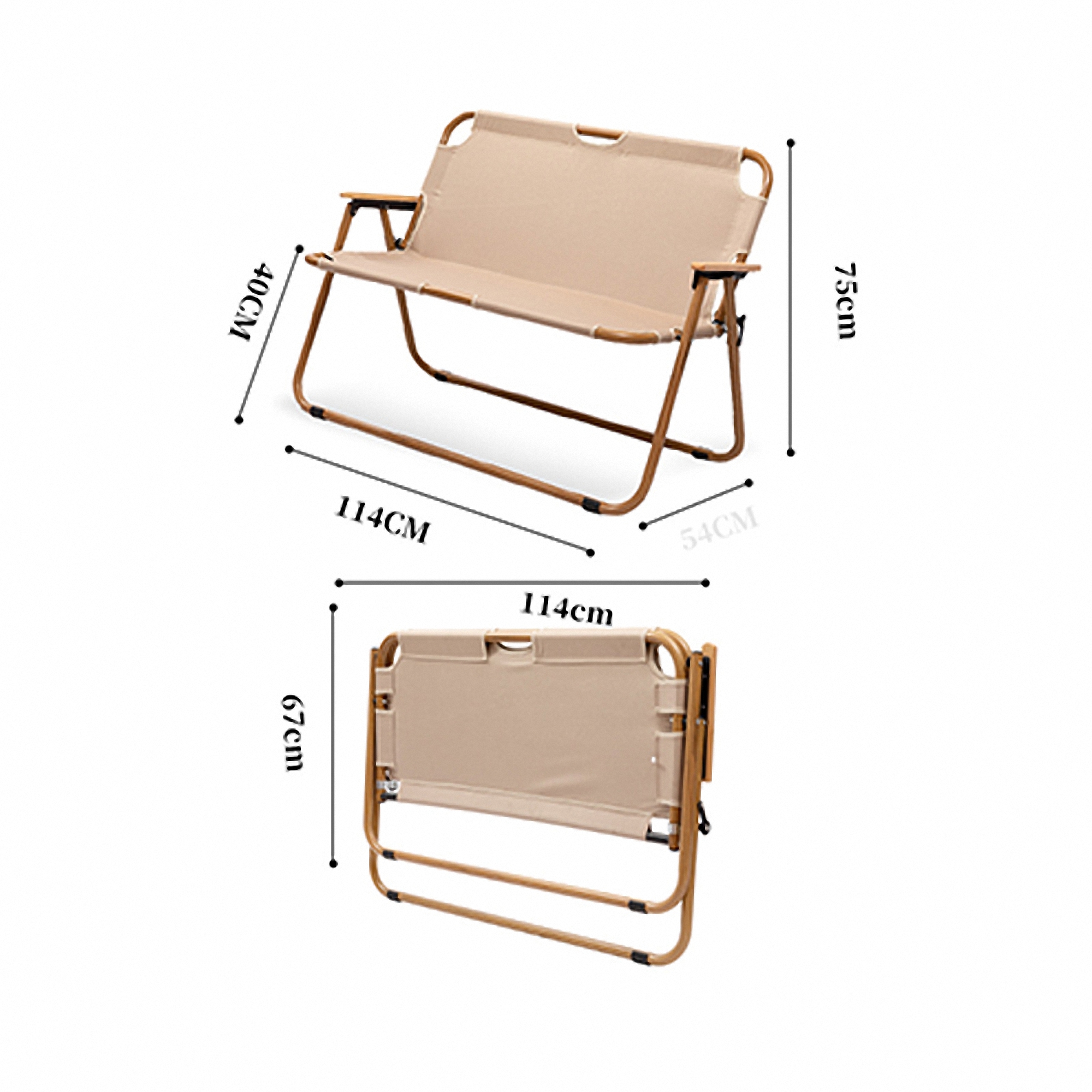 Outdoor Folding Double Camping Chair 4