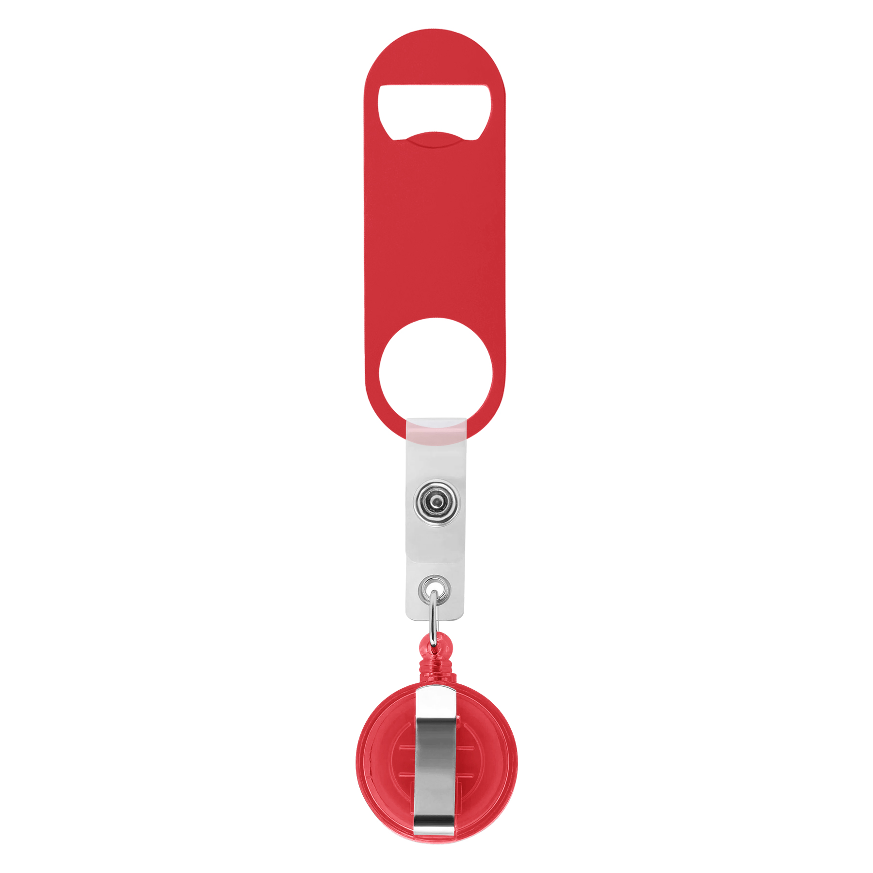 Bottle Opener With Retractable Round Clip 12