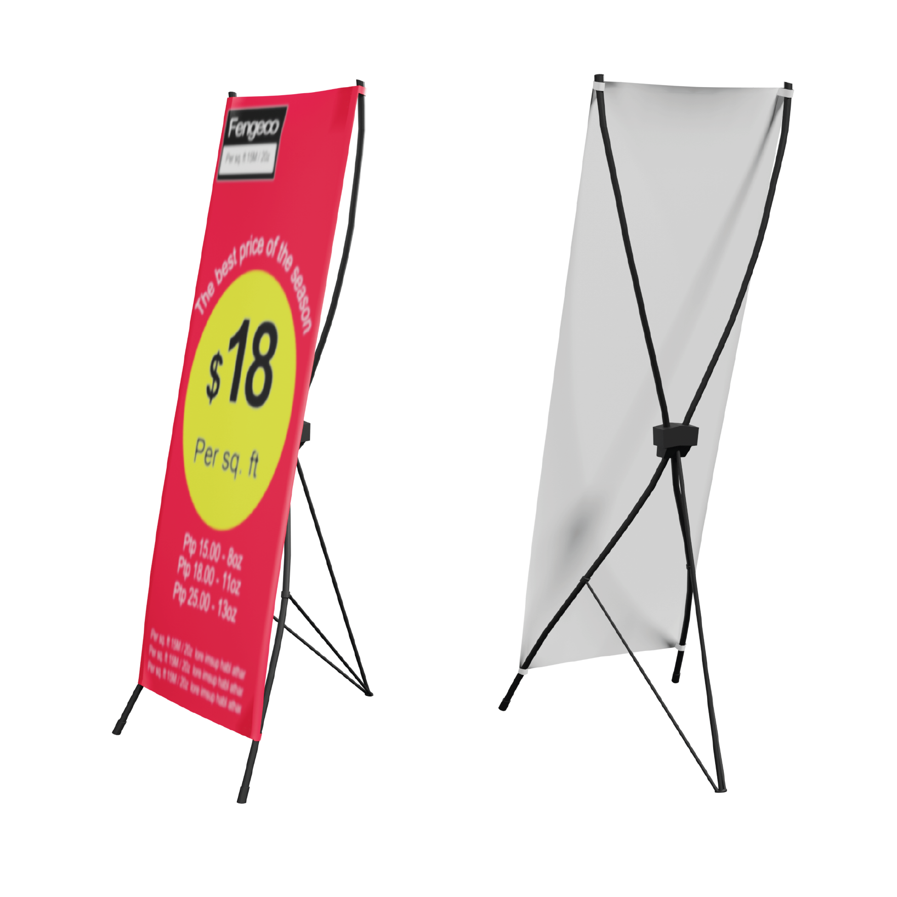 FRAME Table Top Mini Retractable Banner 9.5"x16.5" 2