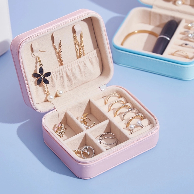 Portable Travel Jewelry Organizer Box & Earring Ring Storage 2