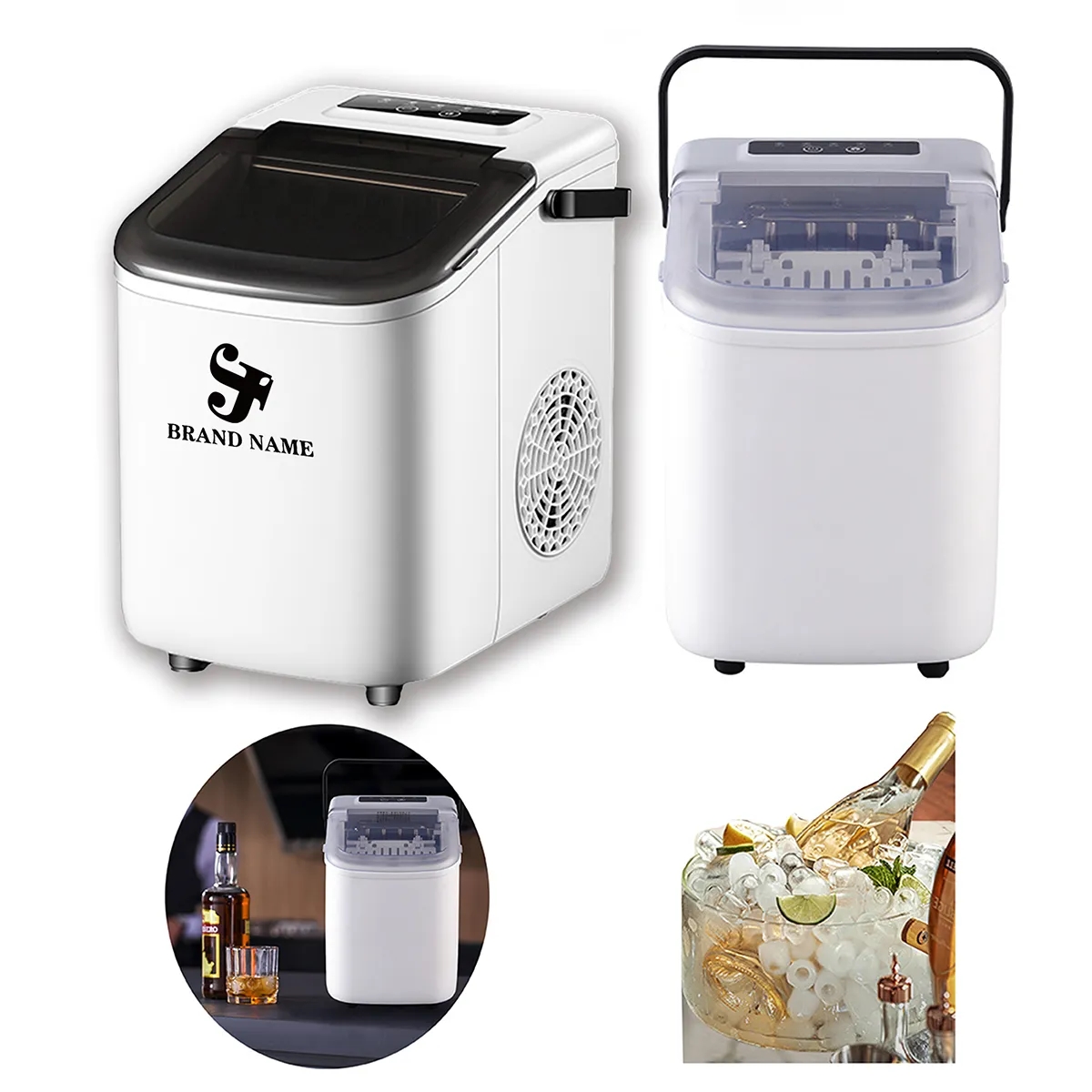 Portable Self-Cleaning Fast Ice Maker Machine For Office Bar 3
