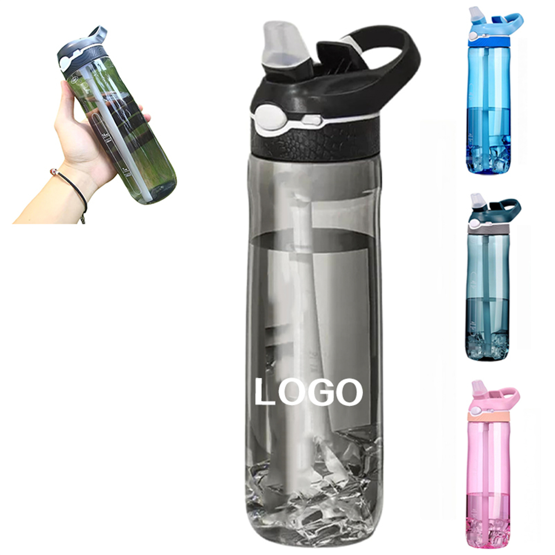 Sports Water Bottle with Clip Handle 2
