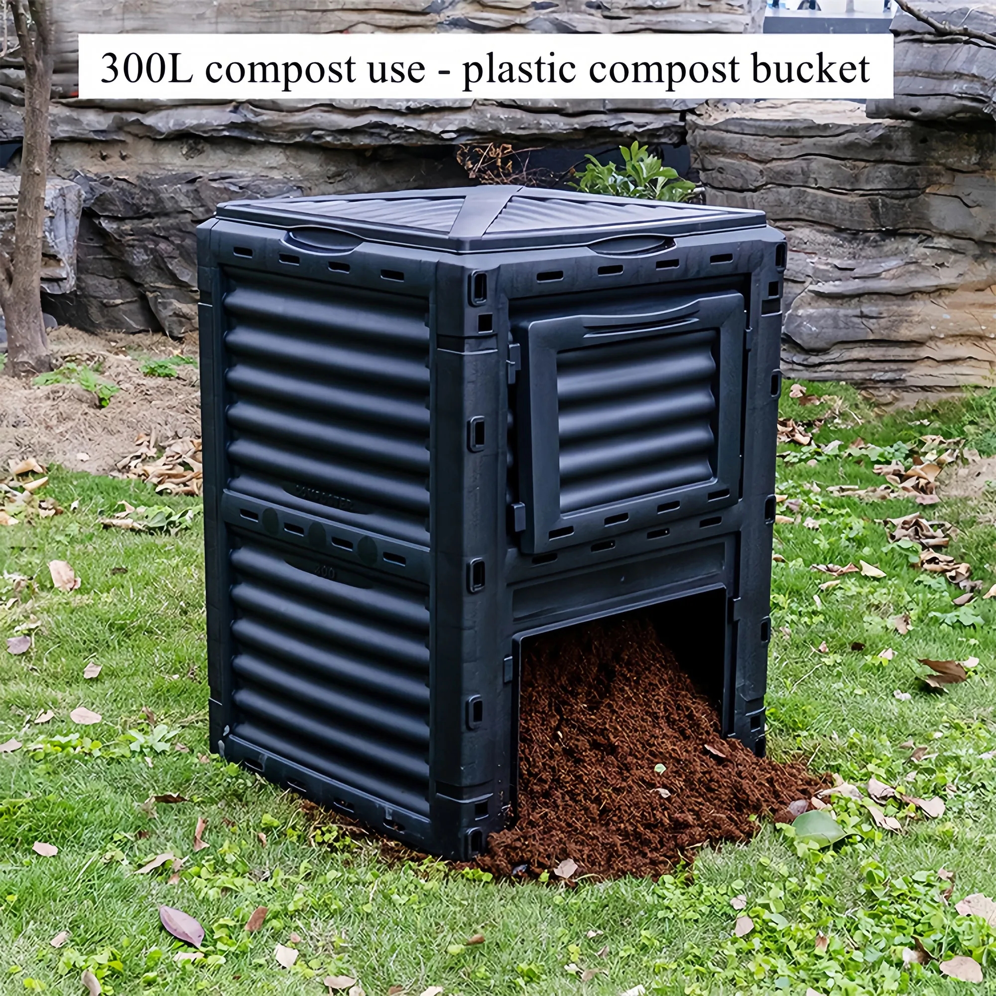 Premium 300L Garden Compost Bin For Leaf Recycling And Waste 3