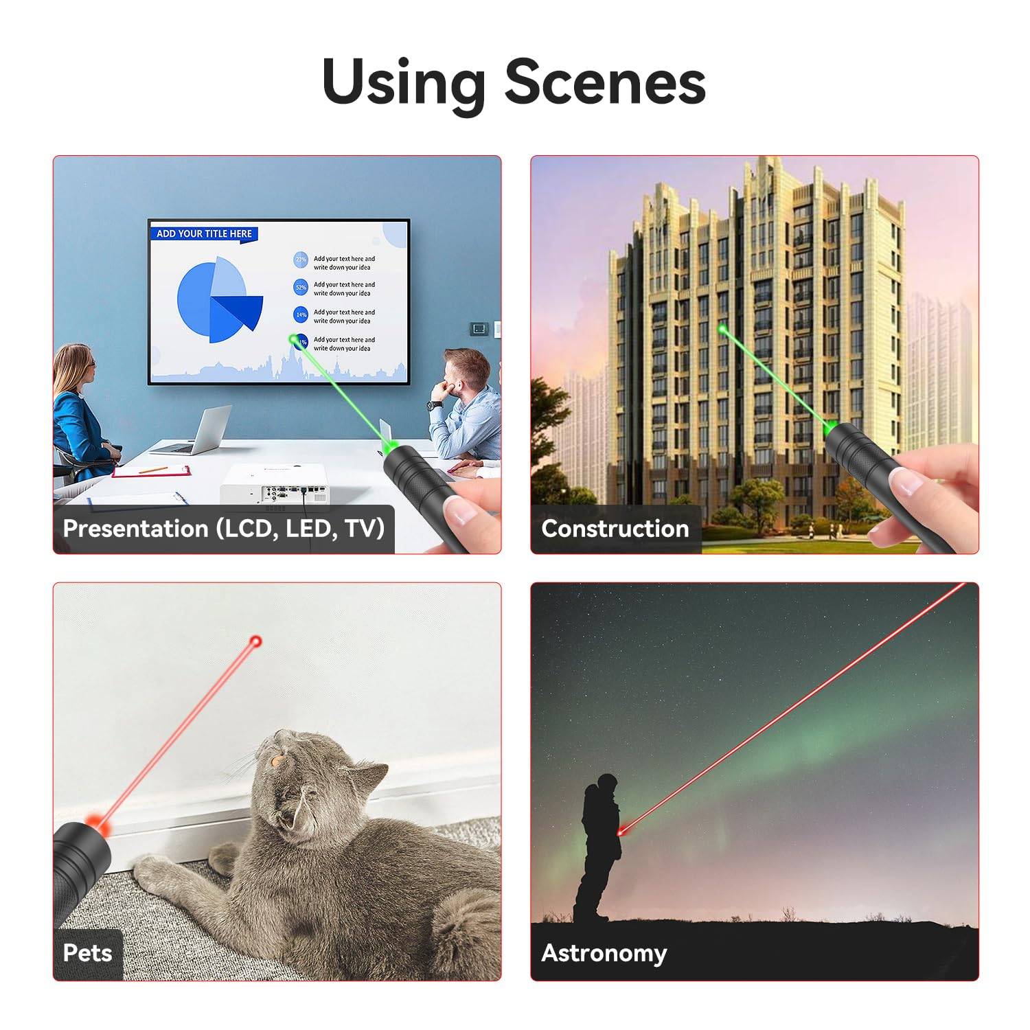 USB Laser Pointer - Rechargeable Long Range Beam 5