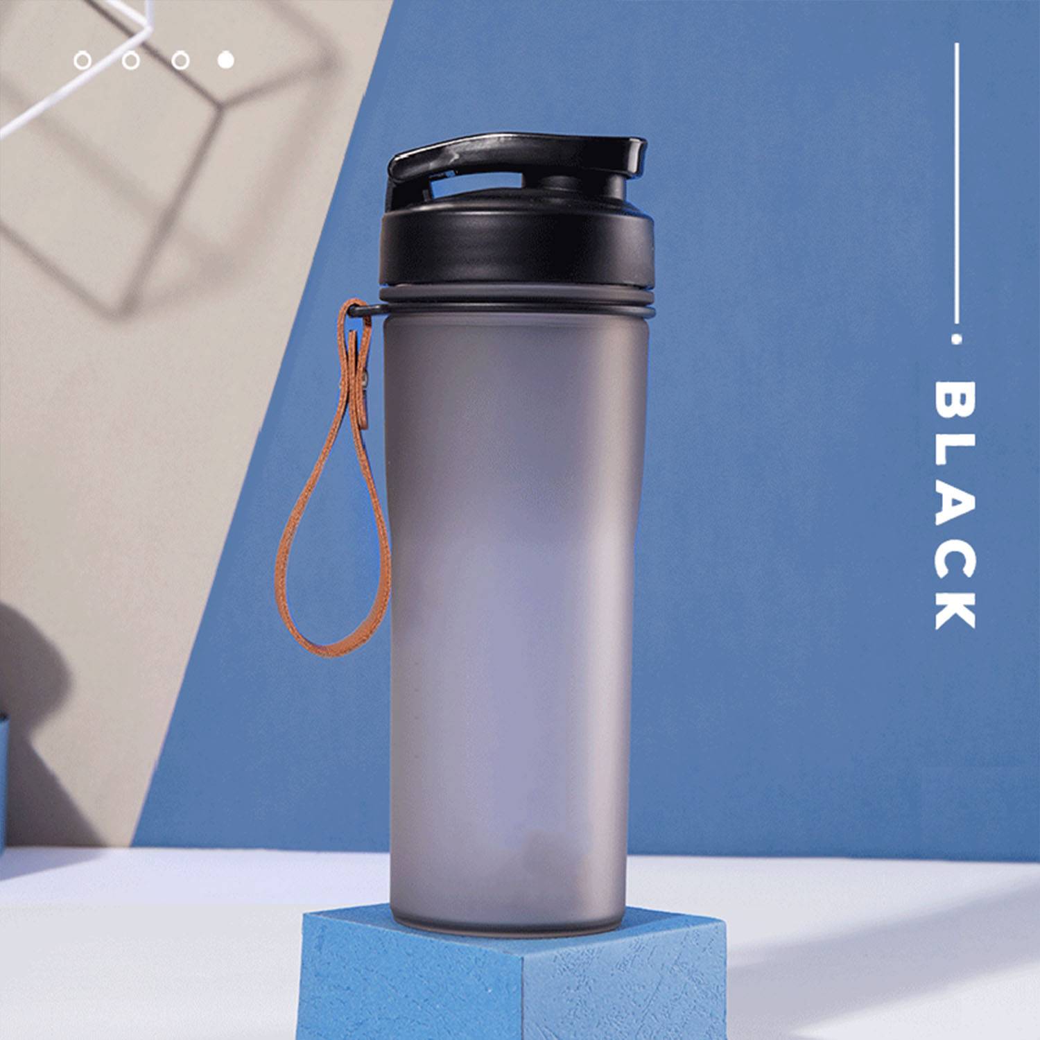 15.8oz Portable Plastic Flip Top Straight Drink Sports Cup 8