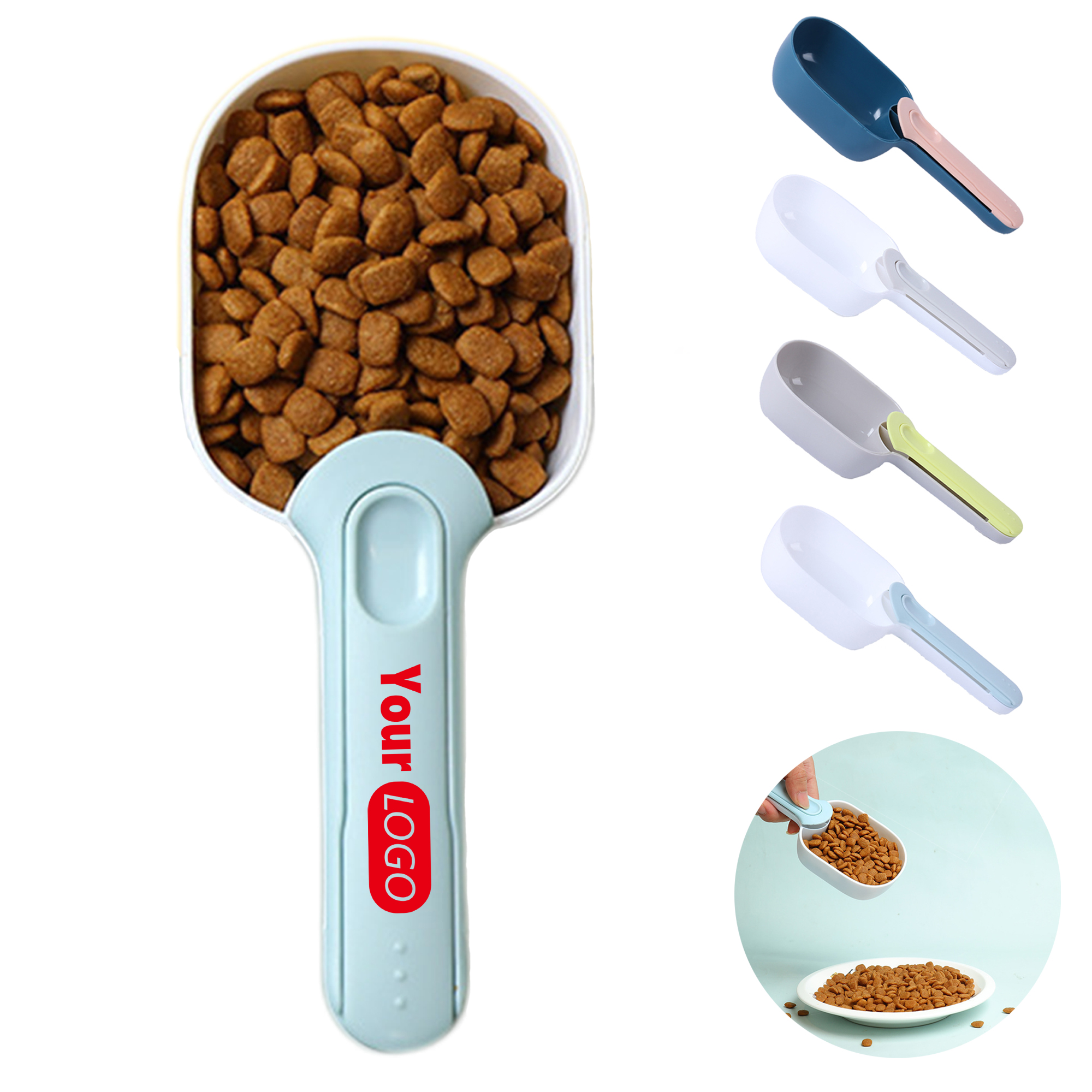 Sealing Handle Pet Food Portion Scoop 5