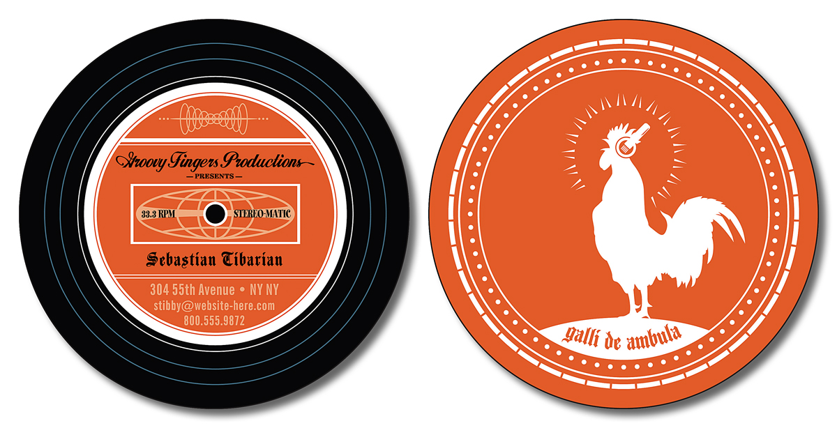 Extra-Thick UV-Coated (1S) Paper Business Card (2.5x2.5) - B. Unique Circle Shape 3