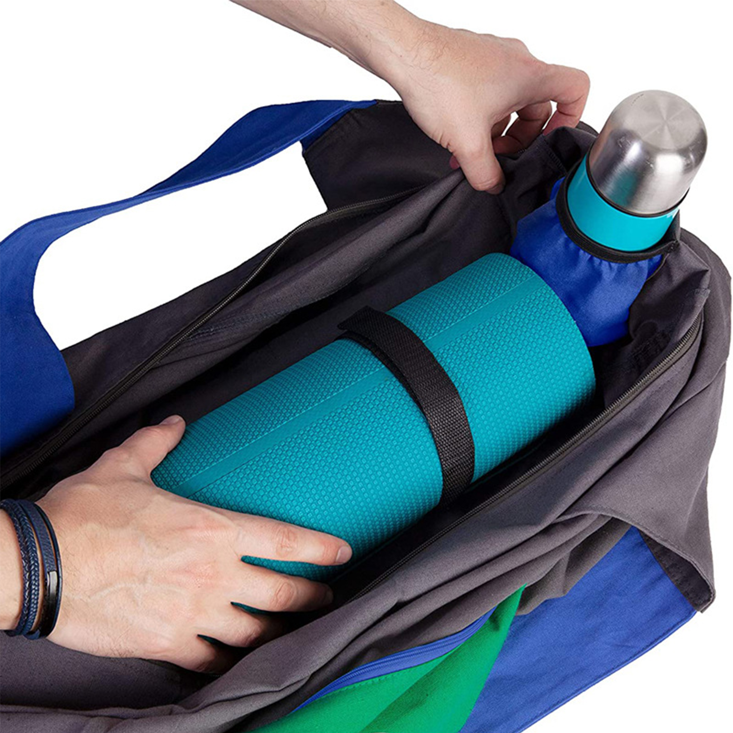 Yoga Mat Bag w/ Sewn-in Matt Holder Straps and 4 Pockets 4