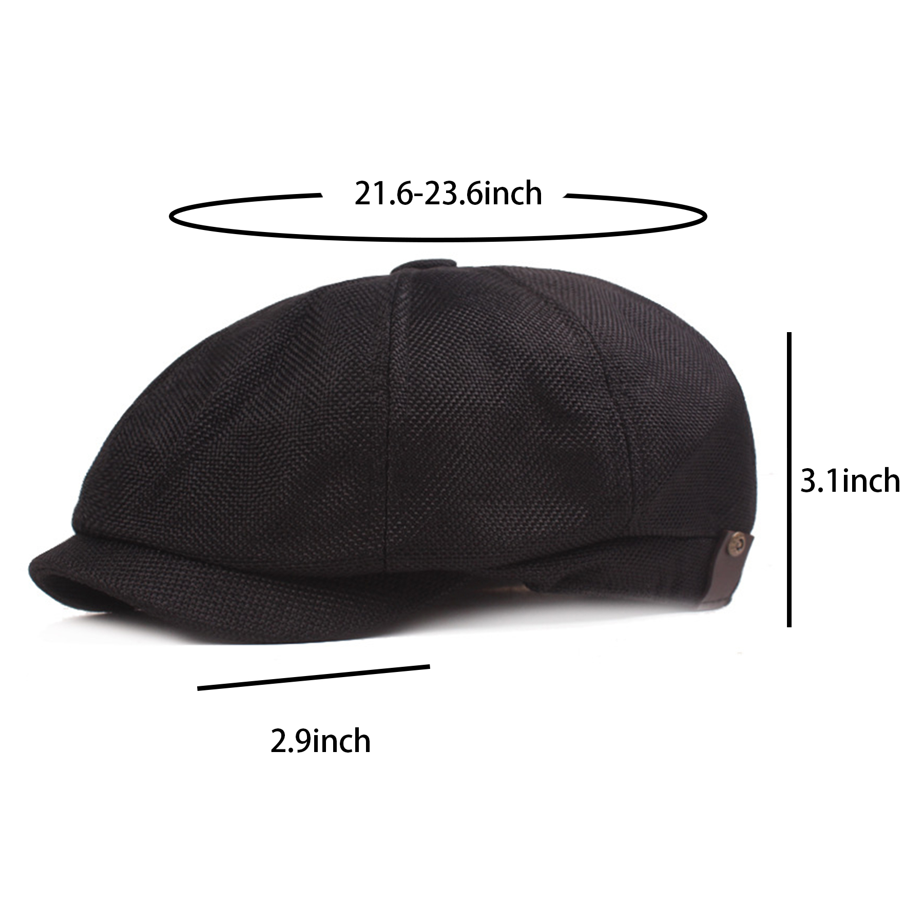 Men's Cotton and Linen Newsboy Cap 8