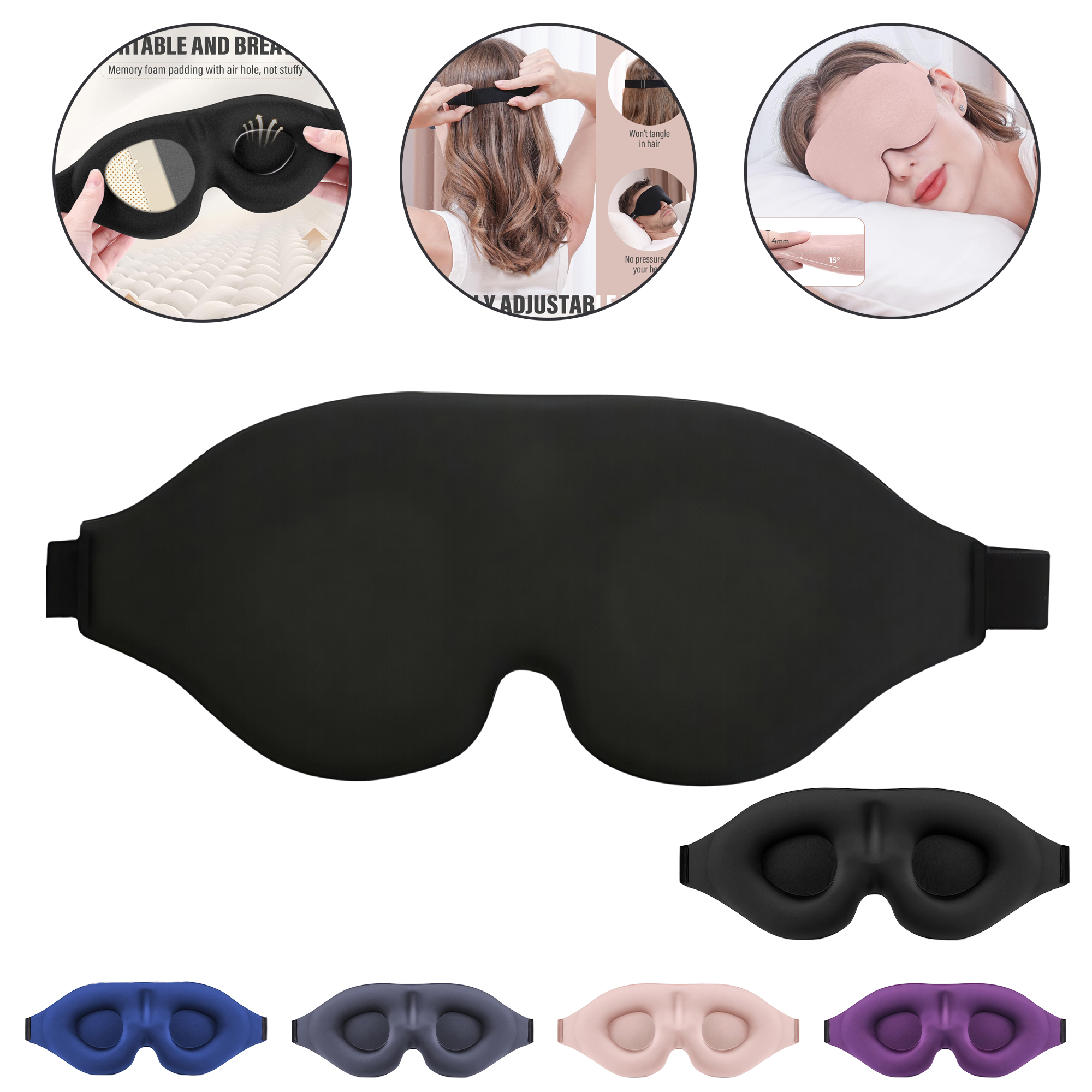 3D Blackout Sleep Mask for Night 7