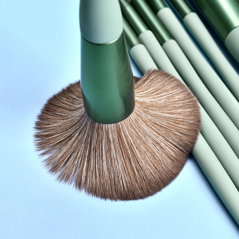 9pcs Diamond Blending Blush Concealer Eye Shadow Makeup Brush Set w/Magnetic buckle PU Bag 8