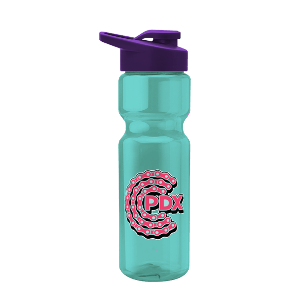 Blazer 28oz Transparent Bike Bottle w/Drink-thru Lid 2577