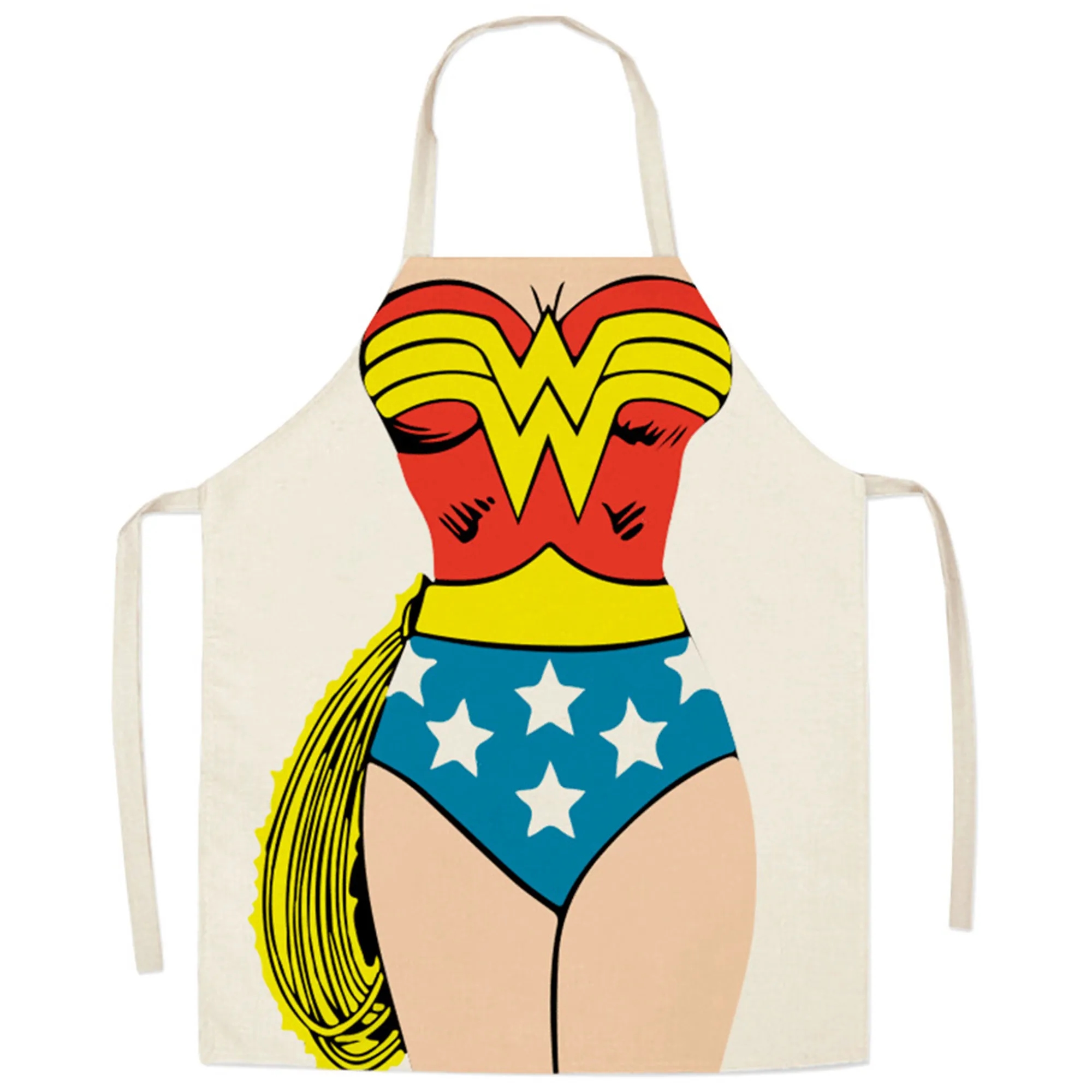 Waterproof Cartoon Apron Superhero Universal Kitchen Bib 2