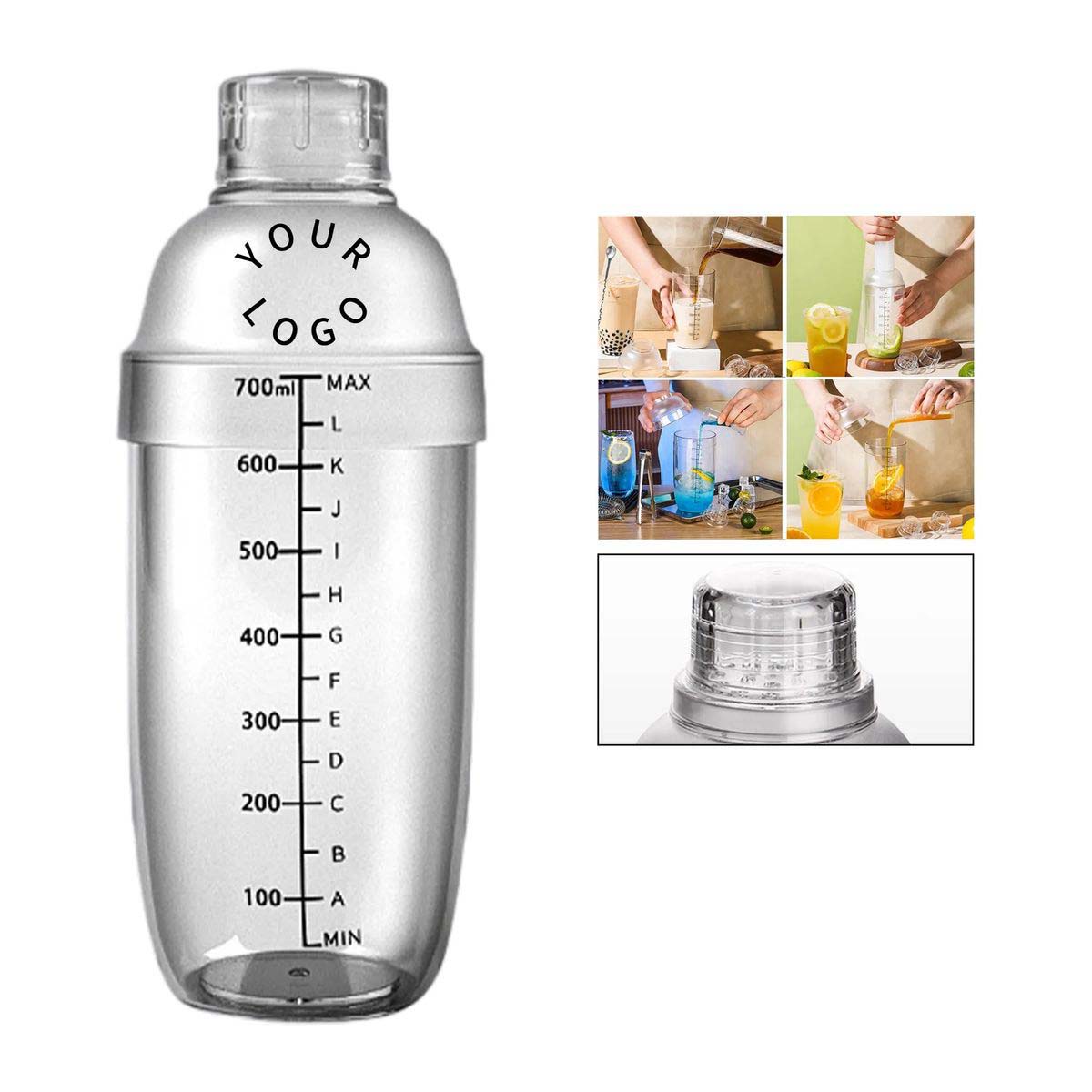 Durable Plastic Shaker for Tea and Cocktail Drinks 2